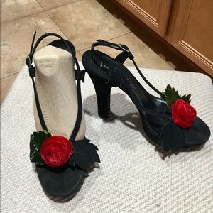 CASADEI VELVET HEELS Sz 8